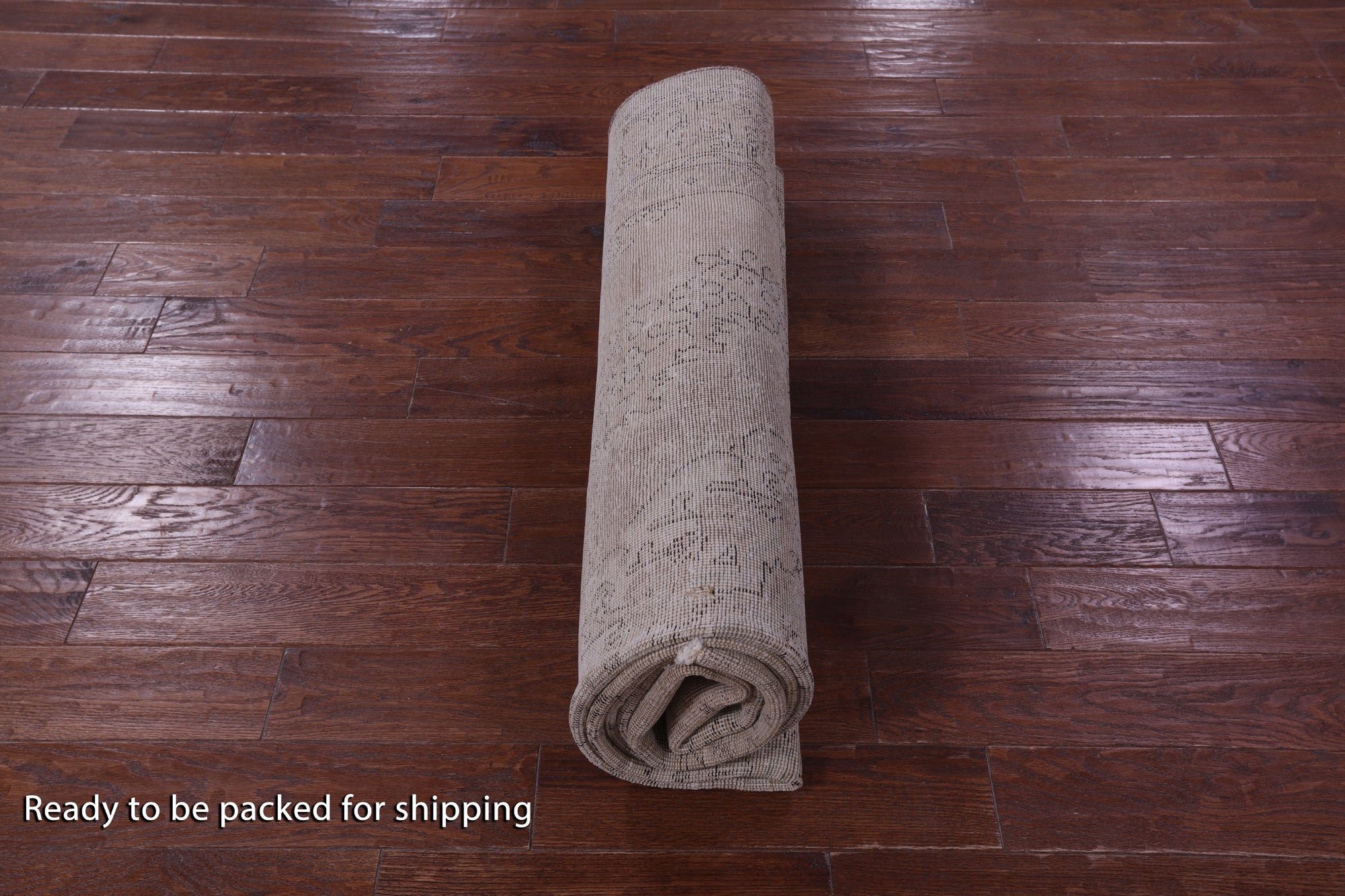 Ivory Persian Vintage White Wash Handmade Wool Rug - 7' 4" X 10' 9" - Golden Nile