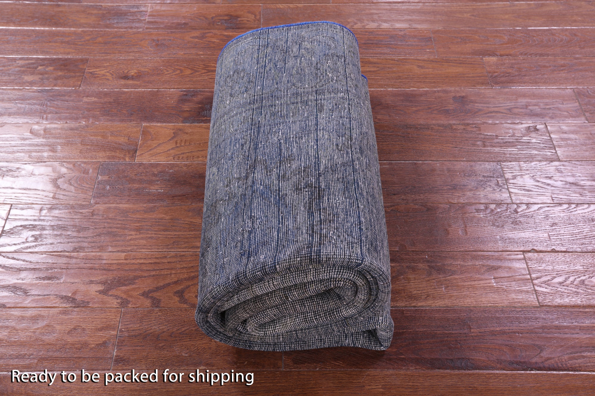 Blue Persian Overdyed Hand Knotted Wool Rug - 4' 9" X 11' 3" - Golden Nile