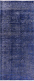 Blue Persian Overdyed Hand Knotted Wool Rug - 4' 9" X 11' 3" - Golden Nile