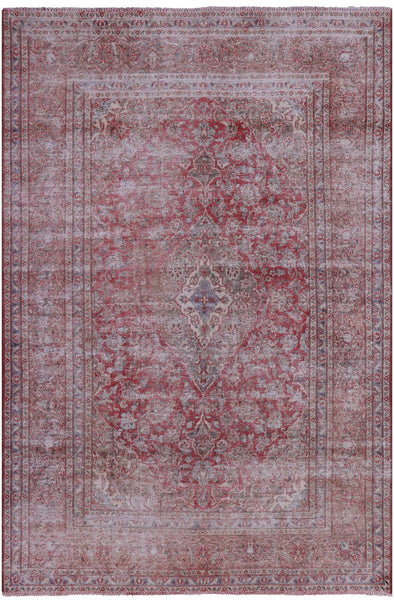 Persian Vintage White Wash Hand Knotted Wool Rug - 6' 5" X 9' 8" - Golden Nile