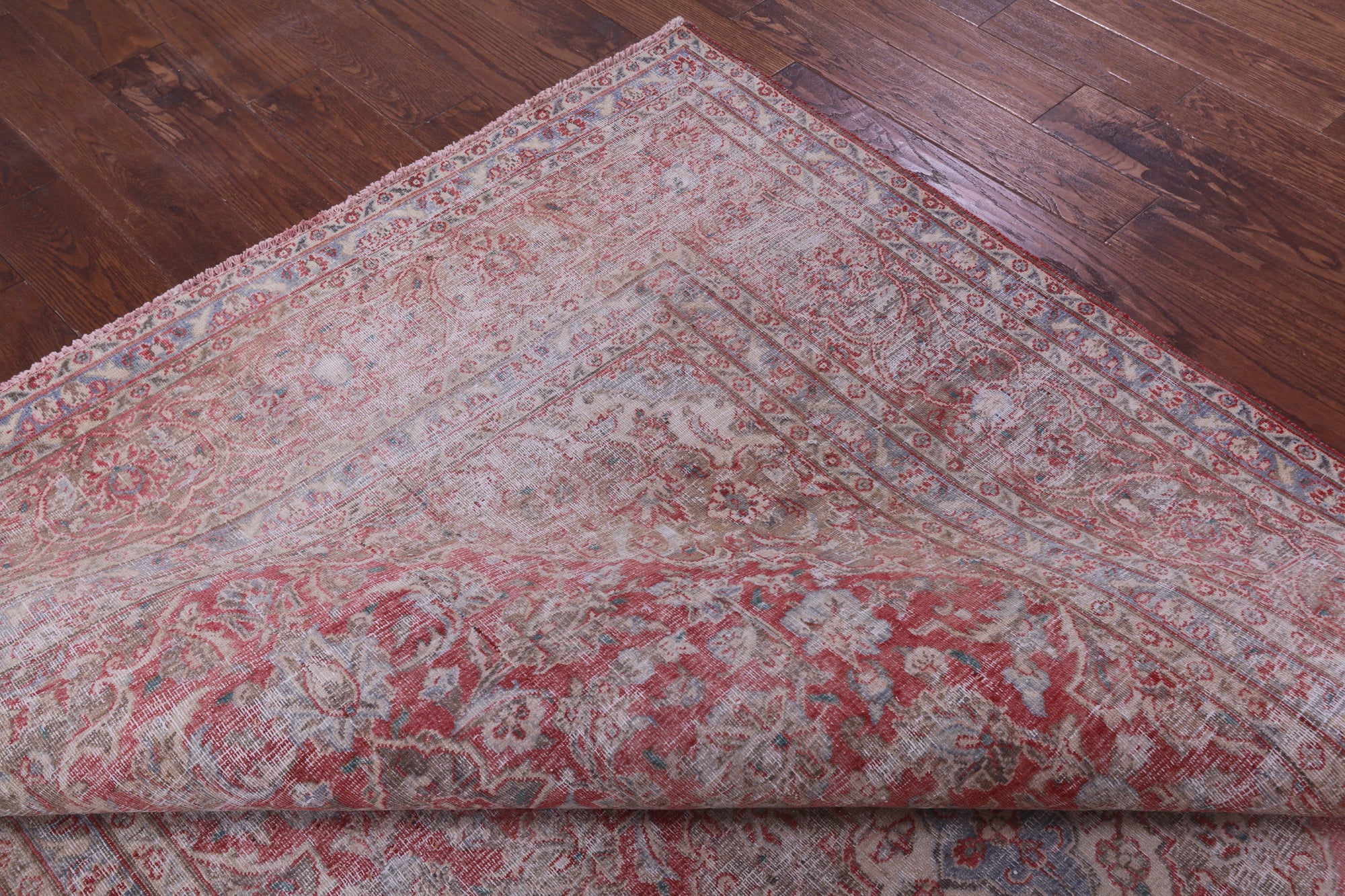 Persian Vintage White Wash Hand Knotted Wool Rug - 6' 5" X 9' 8" - Golden Nile