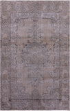 Ivory Persian Vintage White Wash Hand Knotted Wool Rug - 6' 5" X 10' 2" - Golden Nile