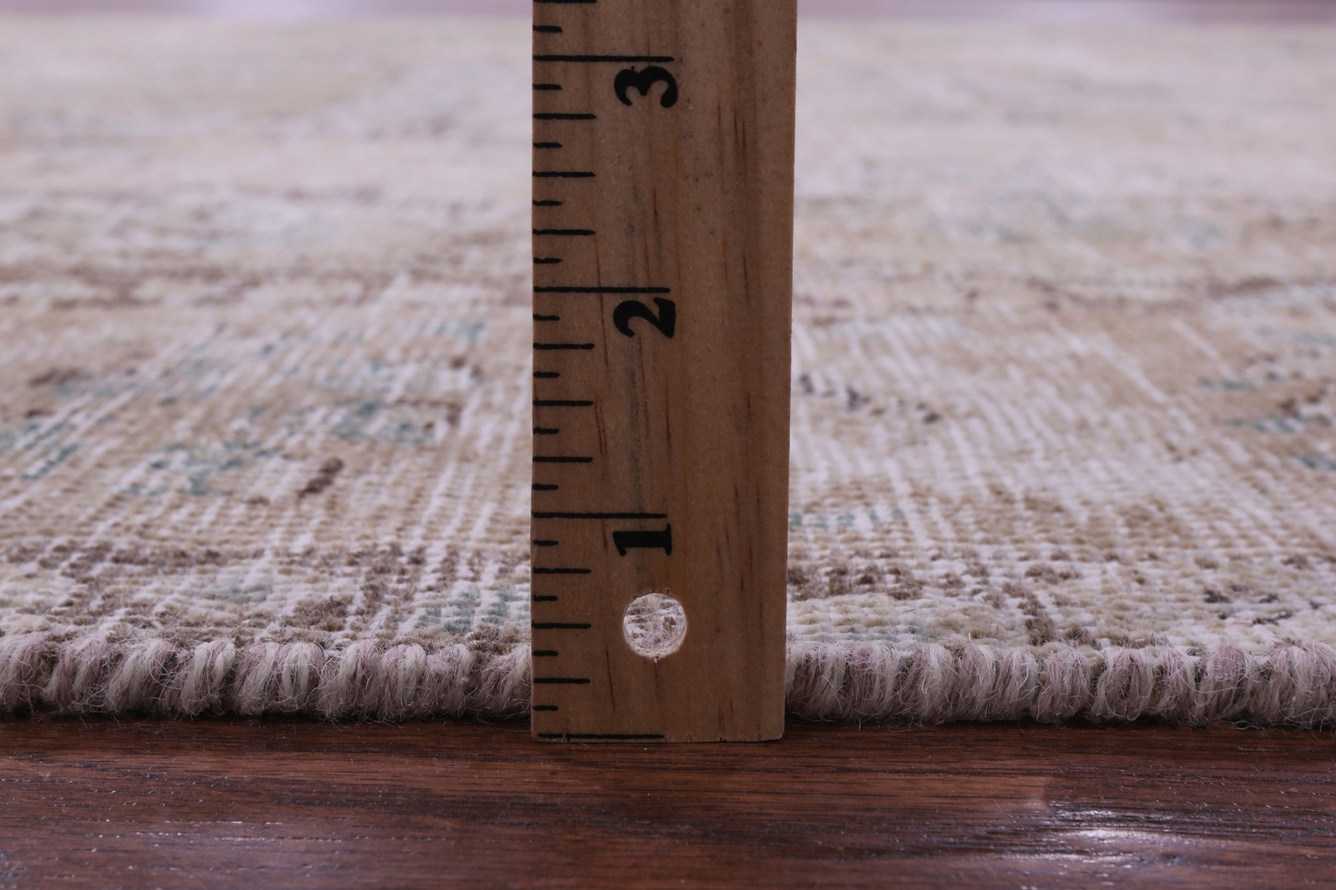 Ivory Persian Vintage White Wash Hand Knotted Wool Rug - 6' 5" X 10' 2" - Golden Nile