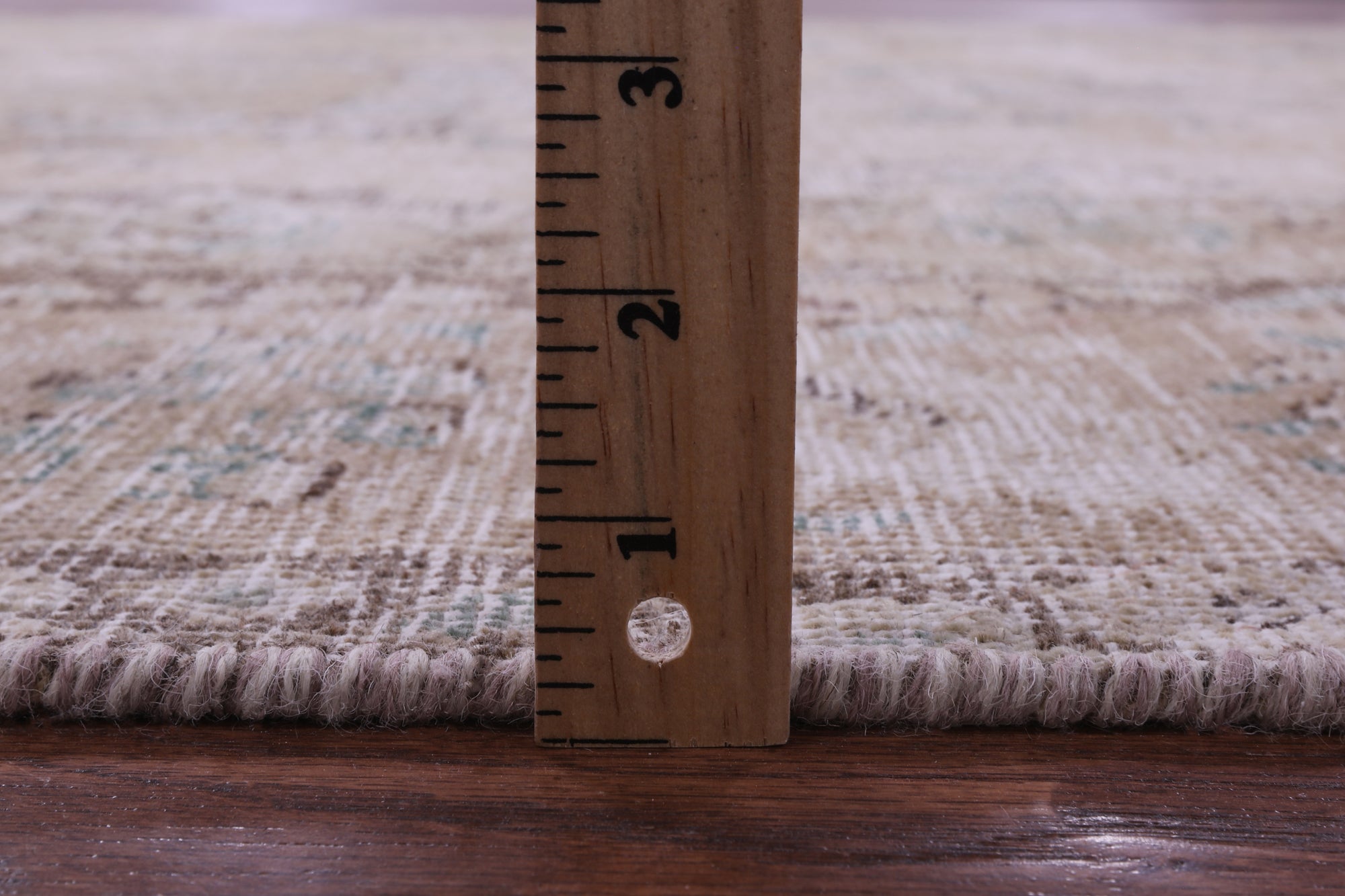Ivory Persian Vintage White Wash Hand Knotted Wool Rug - 6' 5" X 10' 2" - Golden Nile