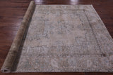Ivory Persian Vintage White Wash Hand Knotted Wool Rug - 6' 5" X 10' 2" - Golden Nile