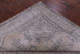 Ivory Persian Vintage White Wash Handmade Wool Rug - 6' 4" X 9' 4" - Golden Nile