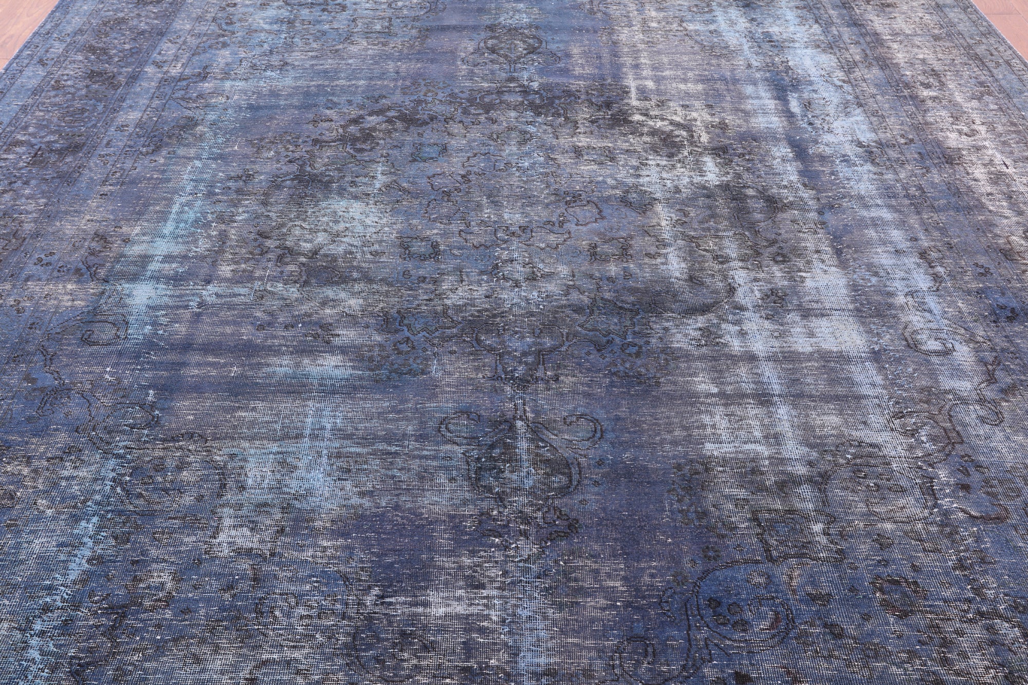 Persian Overdyed Hand Knotted Wool Rug - 9' 9" X 10' 7" - Golden Nile