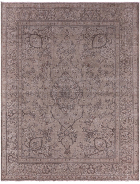 Persian Vintage White Wash Hand Knotted Wool Rug - 9' 10" X 12' 6" - Golden Nile