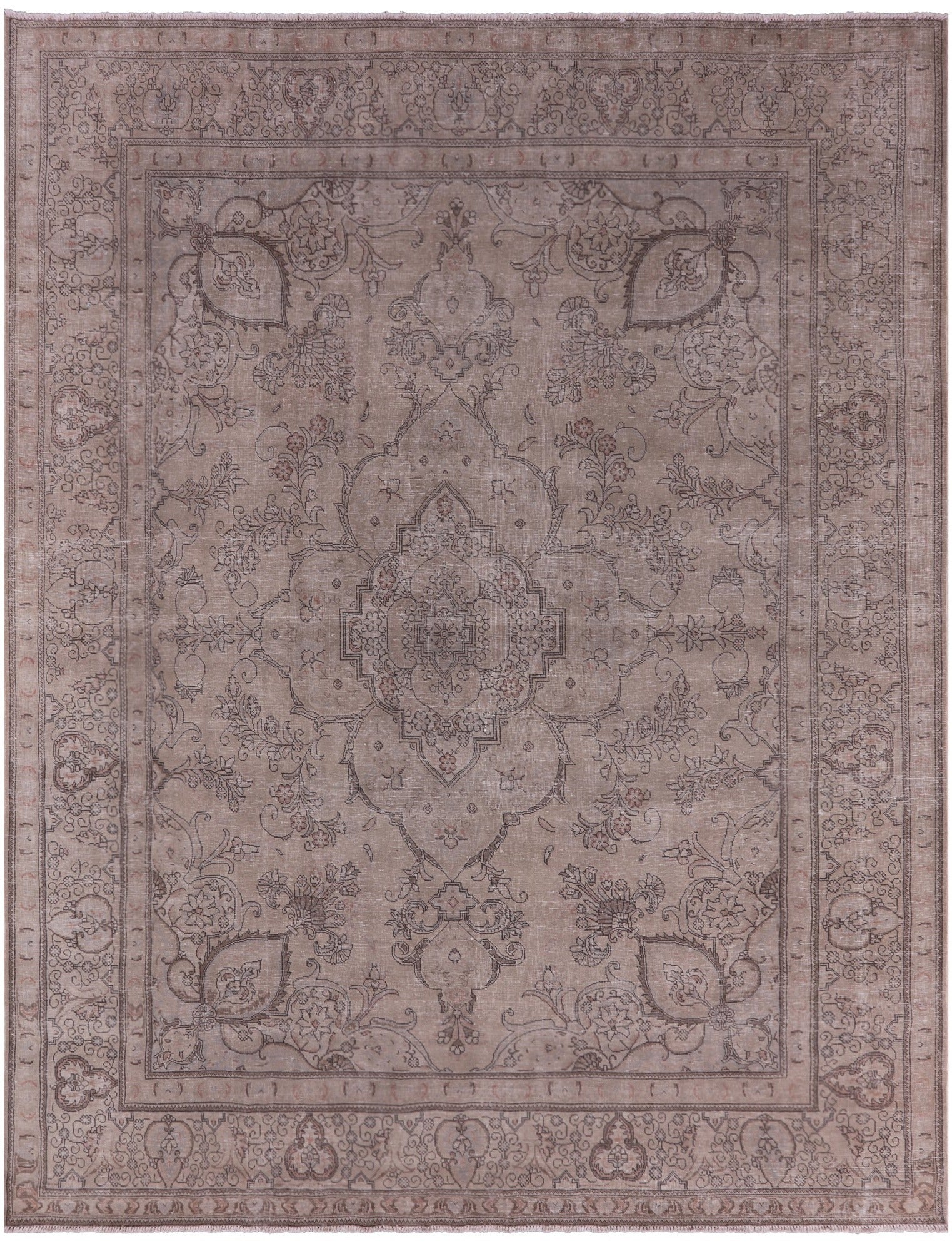 Persian Vintage White Wash Hand Knotted Wool Rug - 9' 10" X 12' 6" - Golden Nile