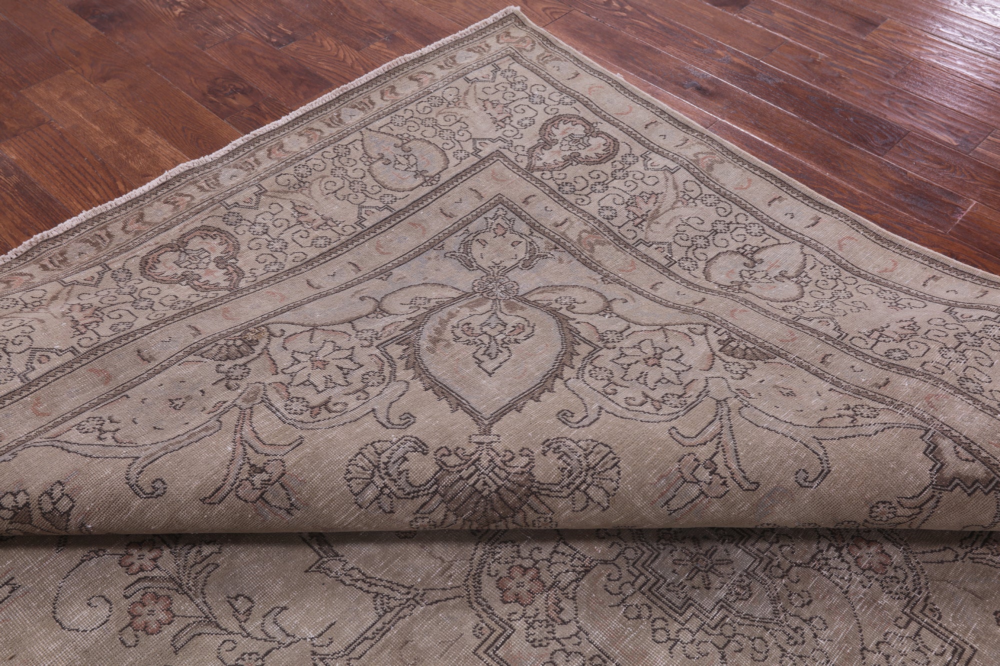 Persian Vintage White Wash Hand Knotted Wool Rug - 9' 10" X 12' 6" - Golden Nile