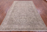 Persian Vintage White Wash Hand Knotted Wool Rug - 8' 2" X 11' 1" - Golden Nile