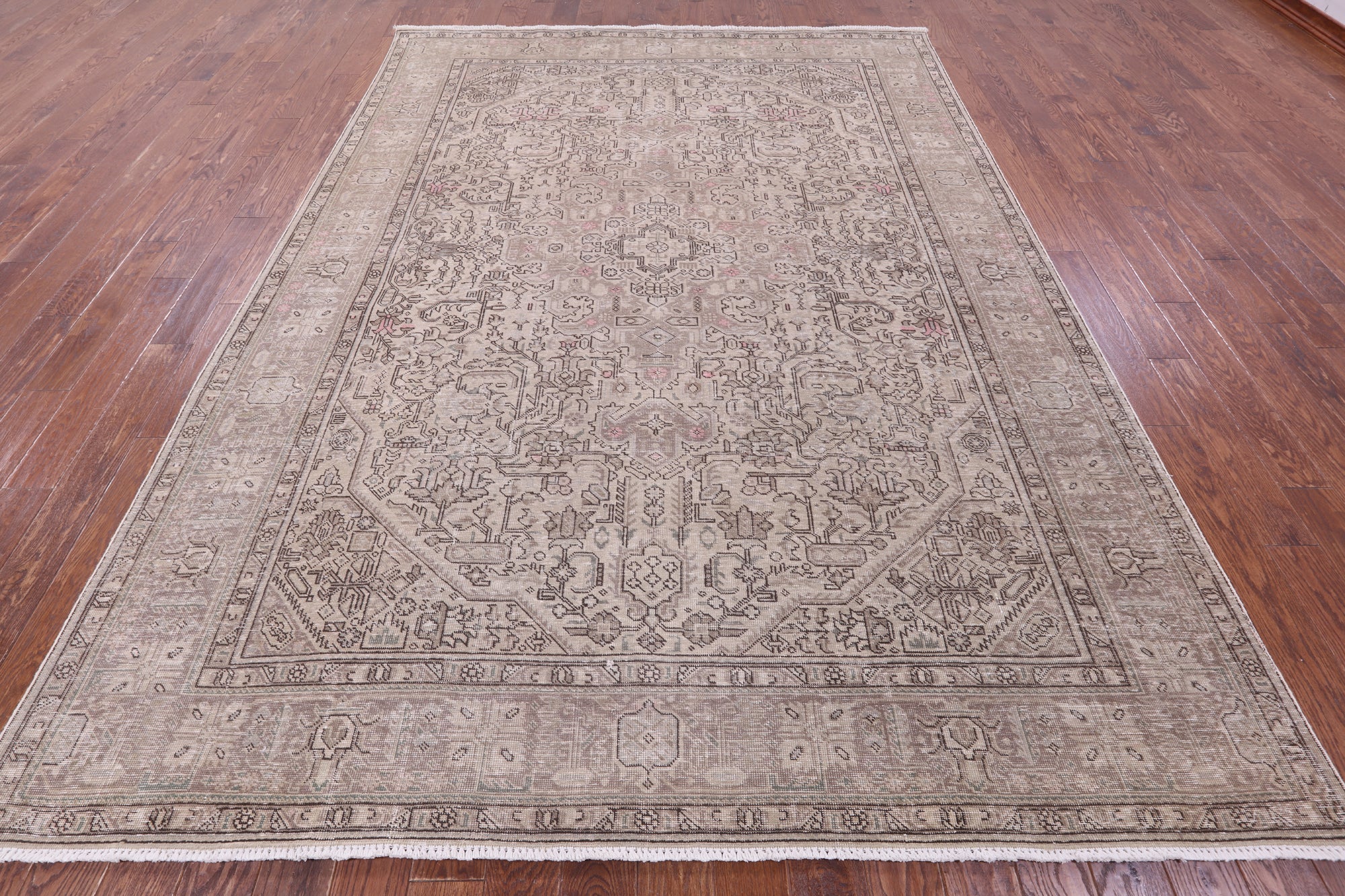 Persian Vintage White Wash Hand Knotted Wool Rug - 8' 2" X 11' 1" - Golden Nile