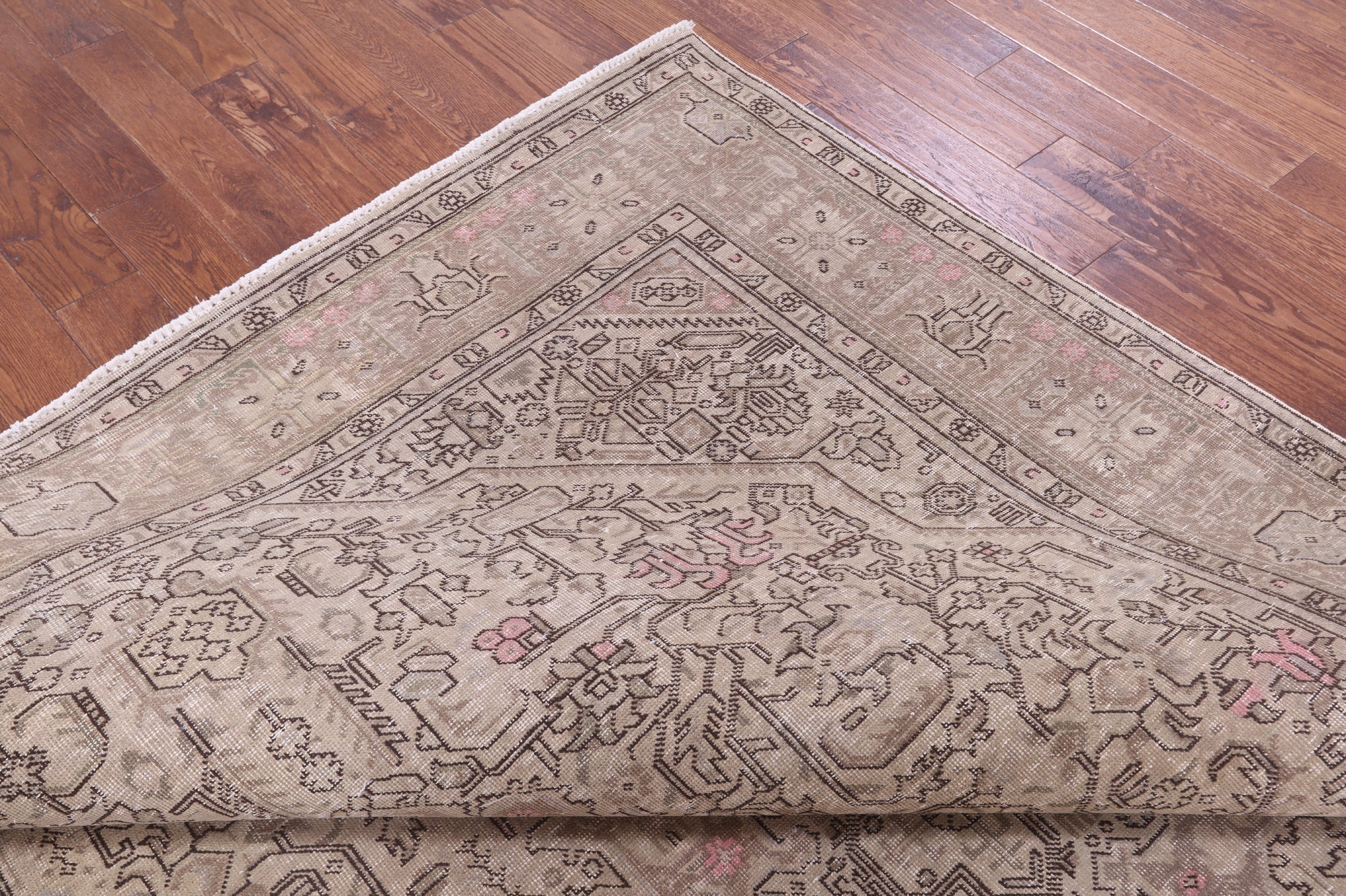 Persian Vintage White Wash Hand Knotted Wool Rug - 8' 2" X 11' 1" - Golden Nile