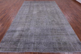 Grey Persian Overdyed Hand Knotted Wool Rug - 8' 10" X 12' 6" - Golden Nile