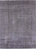 Grey Persian Overdyed Hand Knotted Wool Rug - 8' 10" X 12' 6" - Golden Nile