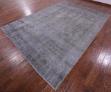 Grey Persian Overdyed Hand Knotted Wool Rug - 8' 10" X 12' 6" - Golden Nile
