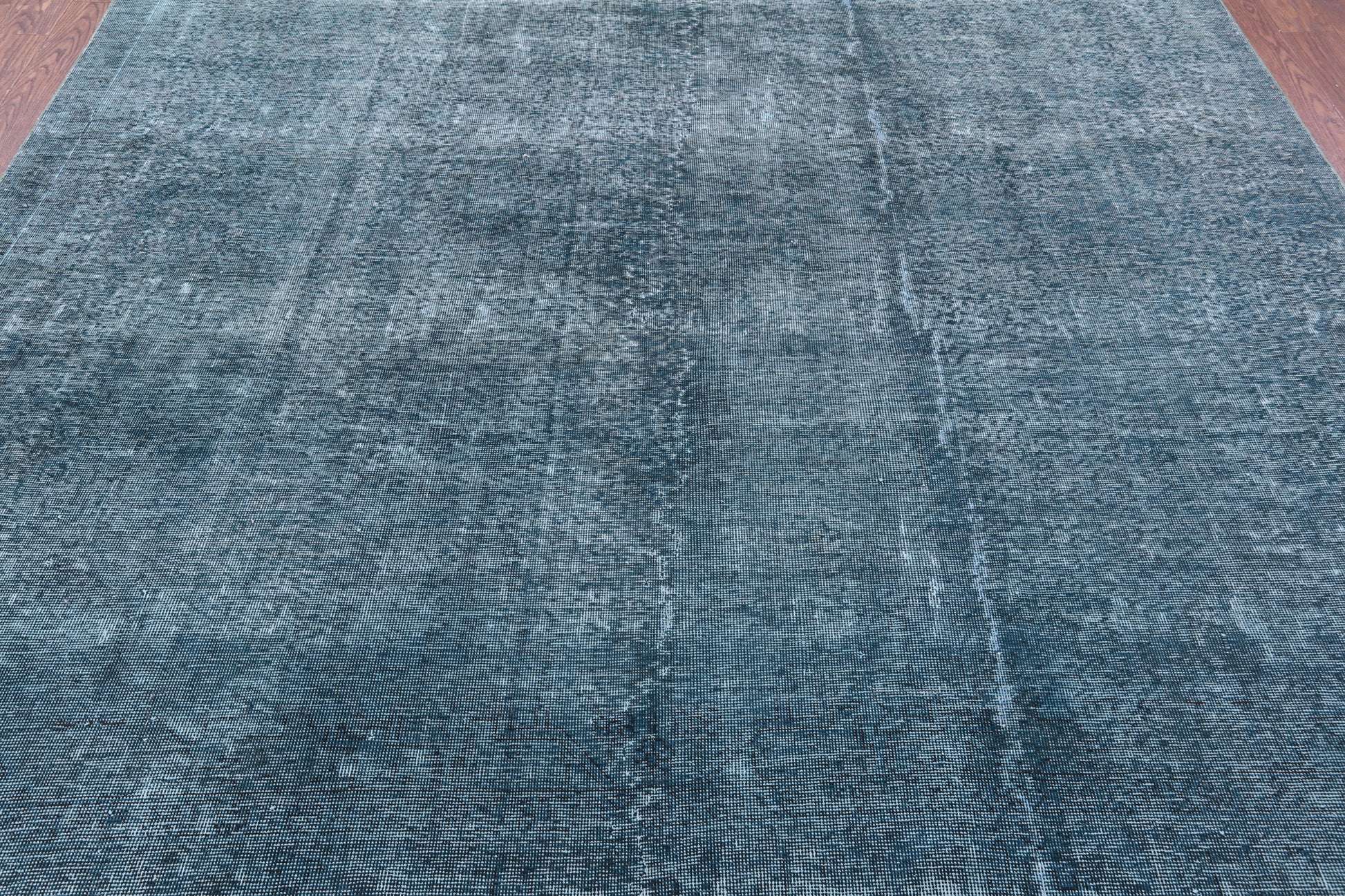 Green Persian Overdyed Hand Knotted Wool Rug - 9' 5" X 12' 0" - Golden Nile