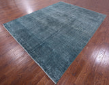 Green Persian Overdyed Hand Knotted Wool Rug - 9' 5" X 12' 0" - Golden Nile