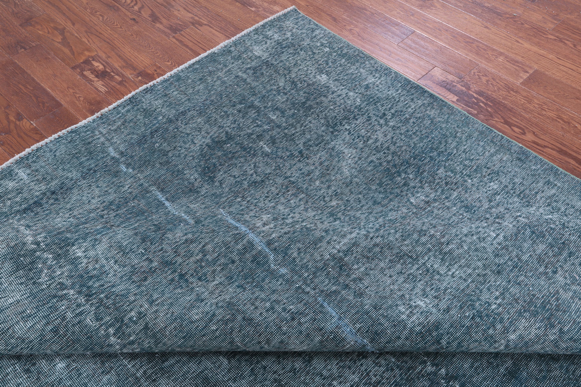 Green Persian Overdyed Hand Knotted Wool Rug - 9' 5" X 12' 0" - Golden Nile