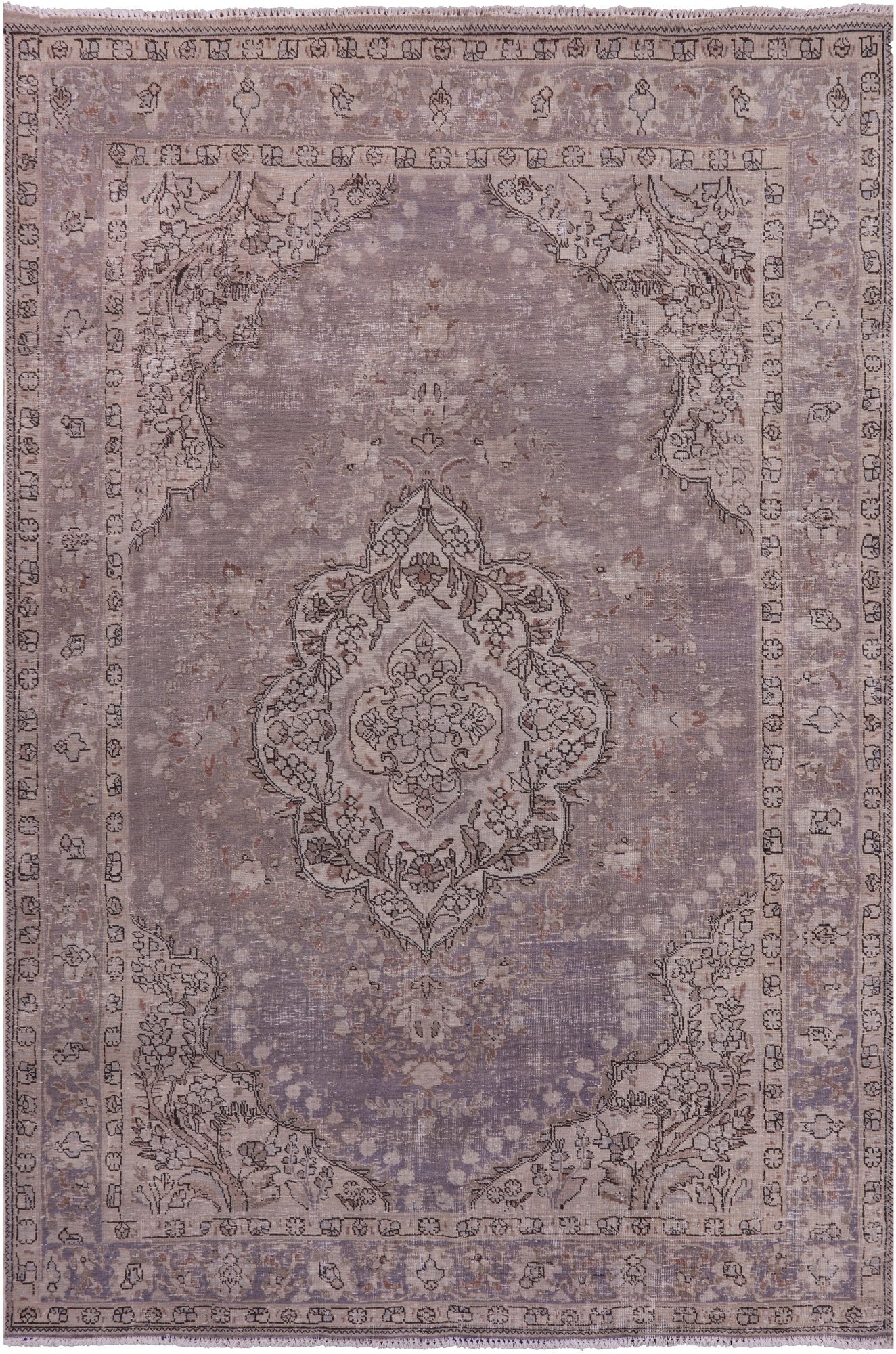 Persian Vintage White Wash Handmade Wool Rug - 6' 10" X 10' 4" - Golden Nile