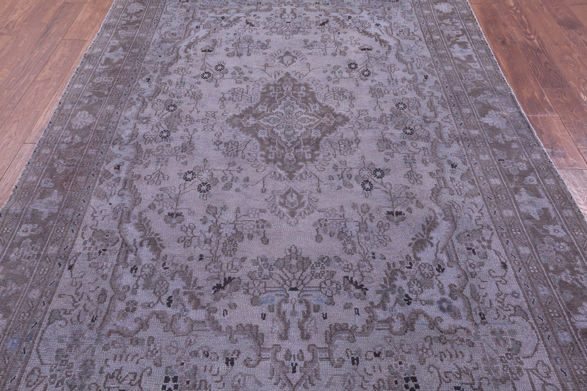 Persian Mashad Overdyed Hand Knotted Wool Rug - 6' 7" X 9' 10" - Golden Nile