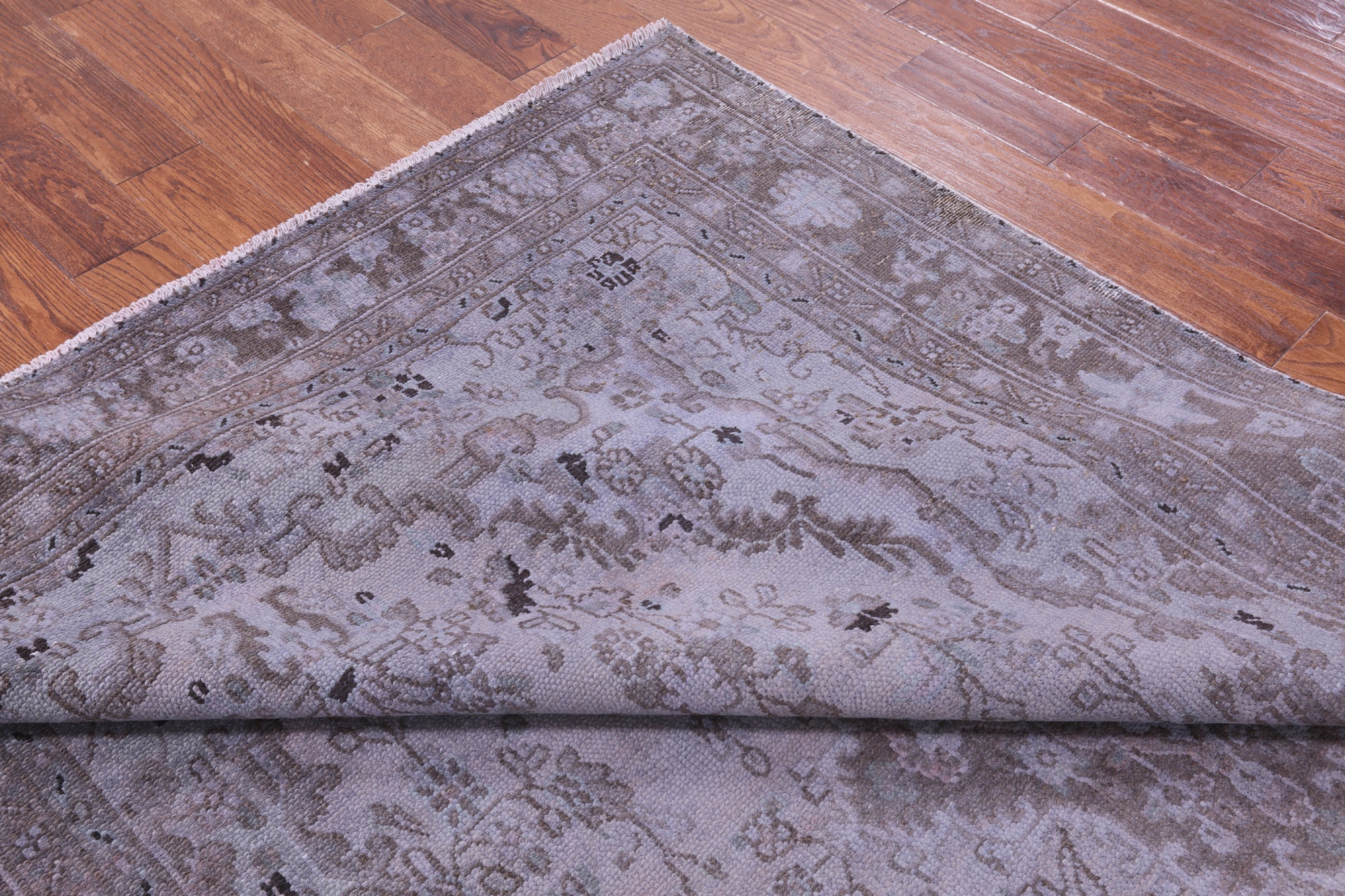 Persian Mashad Overdyed Hand Knotted Wool Rug - 6' 7" X 9' 10" - Golden Nile