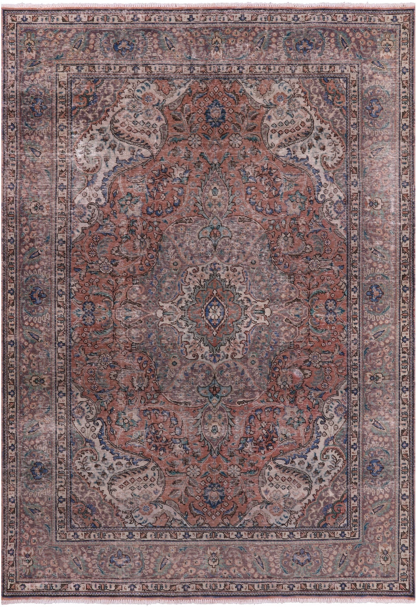 Persian Overdyed Hand Knotted Wool Rug - 6' 8" X 9' 9" - Golden Nile