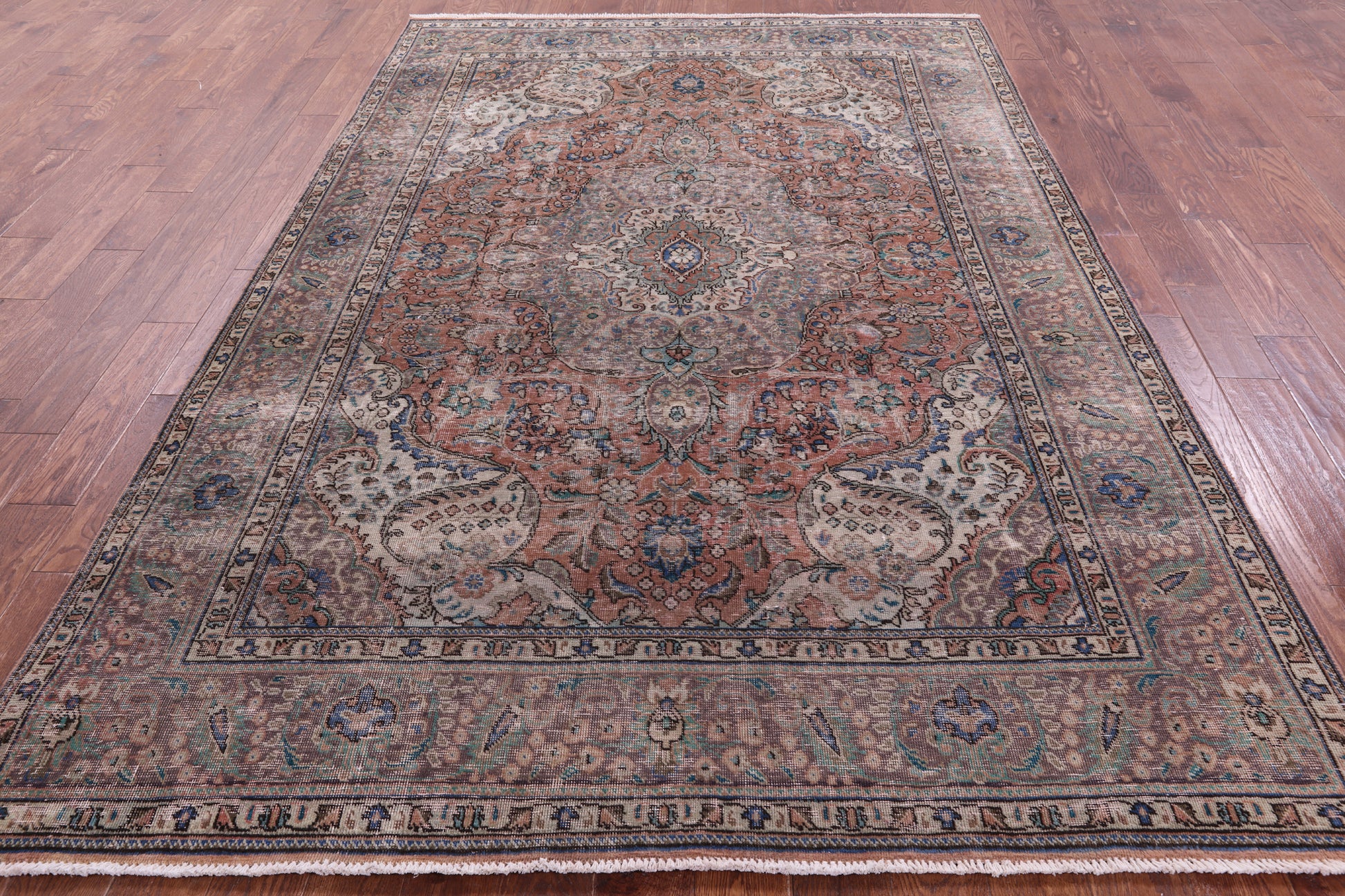 Persian Overdyed Hand Knotted Wool Rug - 6' 8" X 9' 9" - Golden Nile