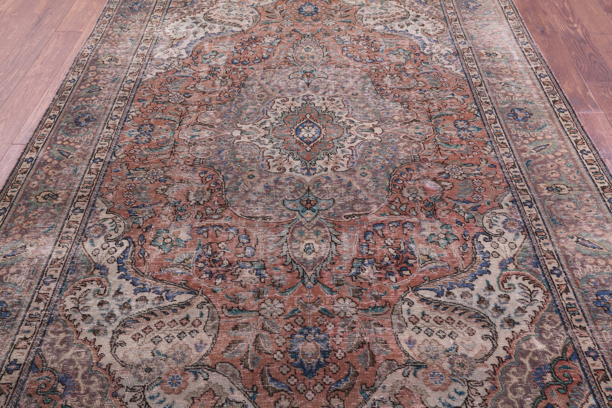 Persian Overdyed Hand Knotted Wool Rug - 6' 8" X 9' 9" - Golden Nile