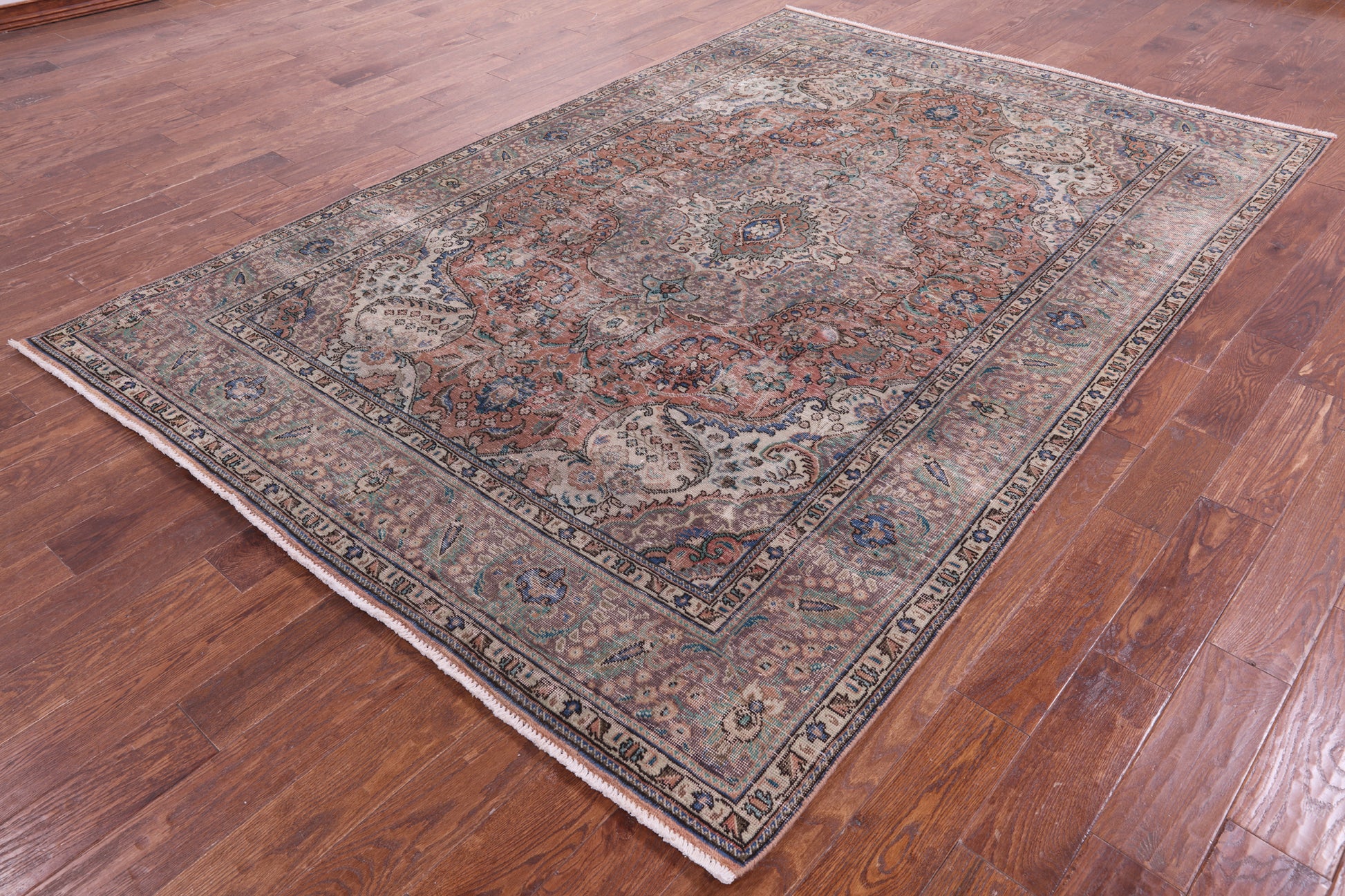 Persian Overdyed Hand Knotted Wool Rug - 6' 8" X 9' 9" - Golden Nile