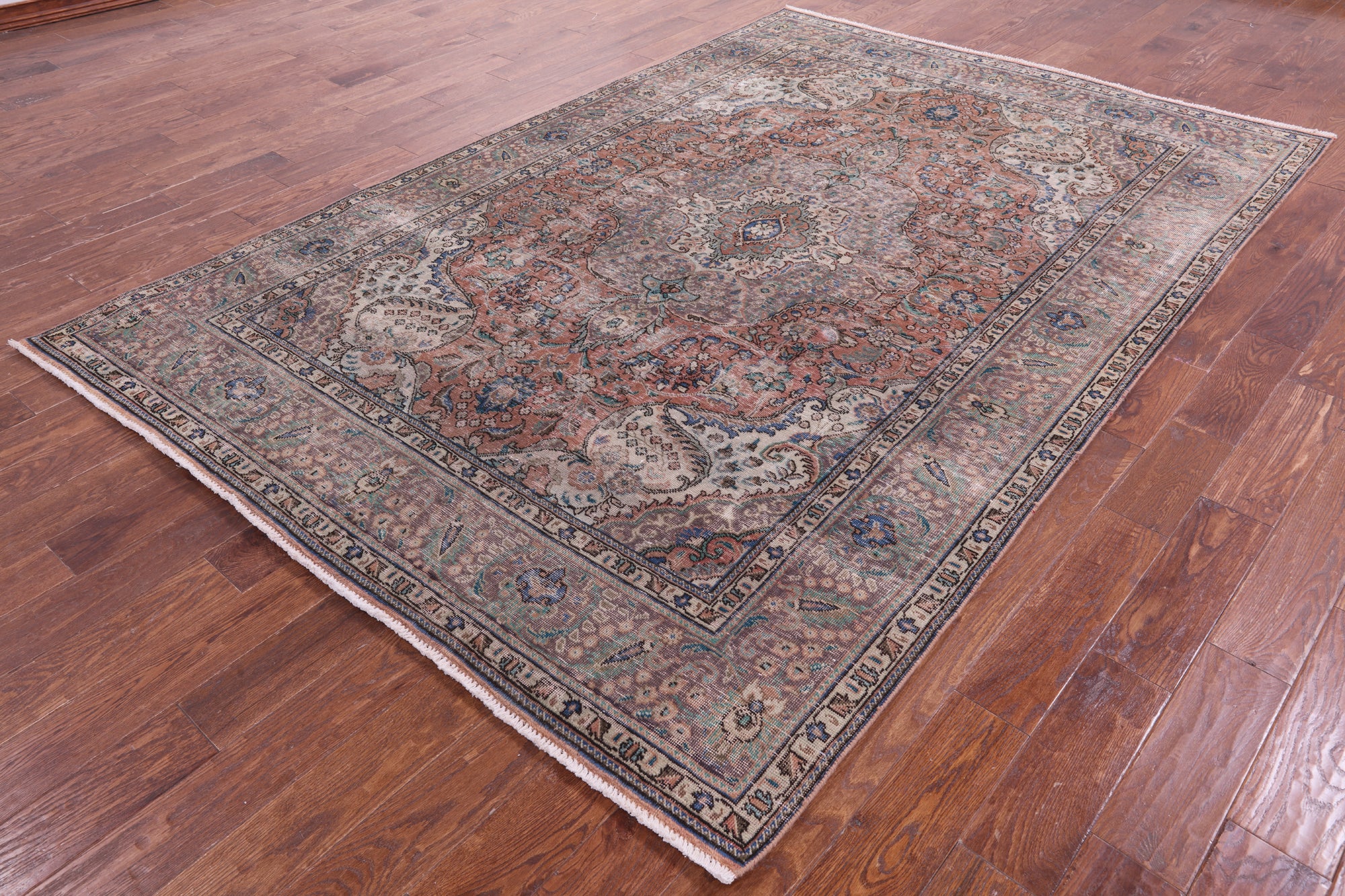 Persian Overdyed Hand Knotted Wool Rug - 6' 8" X 9' 9" - Golden Nile