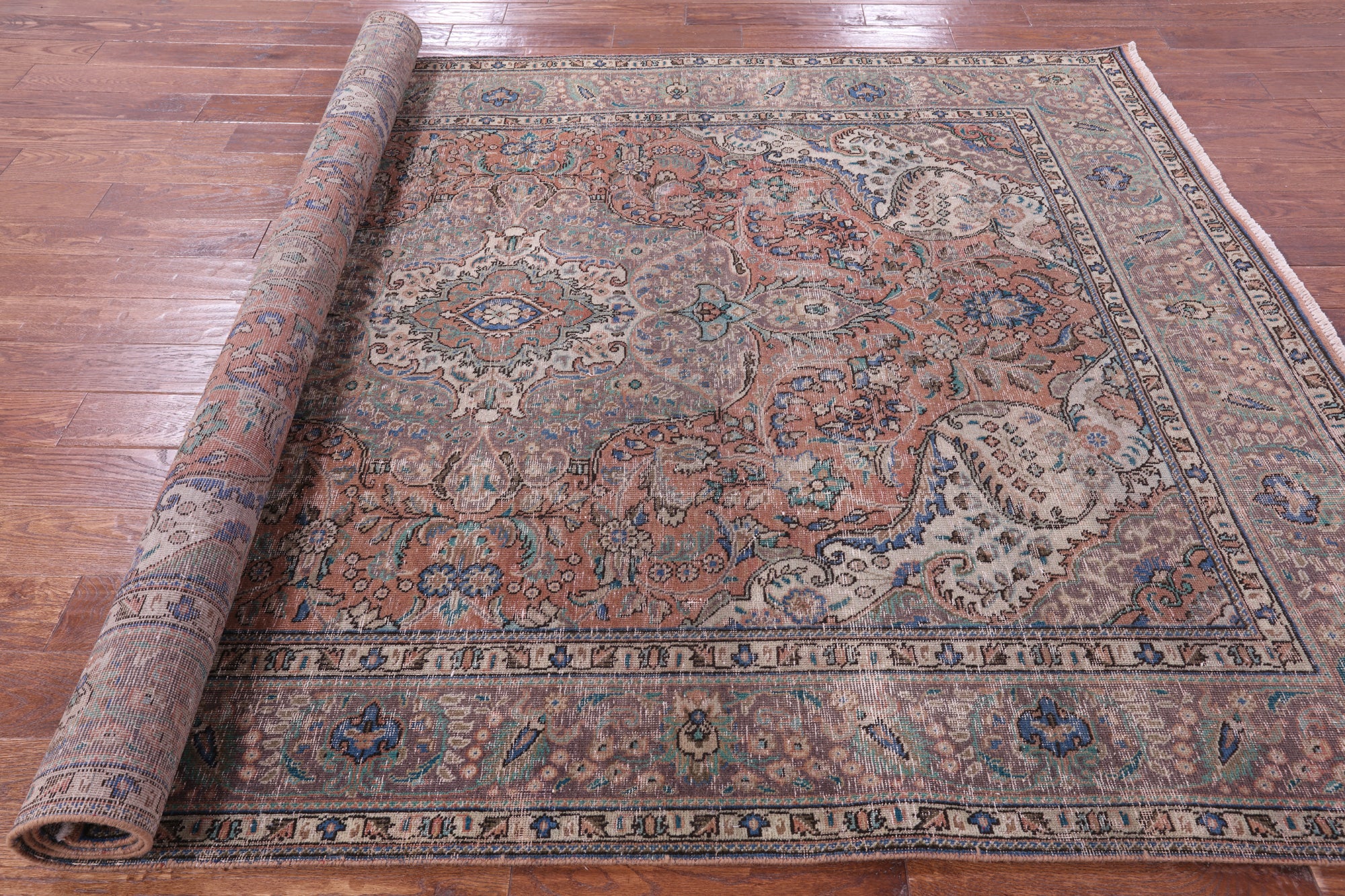 Persian Overdyed Hand Knotted Wool Rug - 6' 8" X 9' 9" - Golden Nile