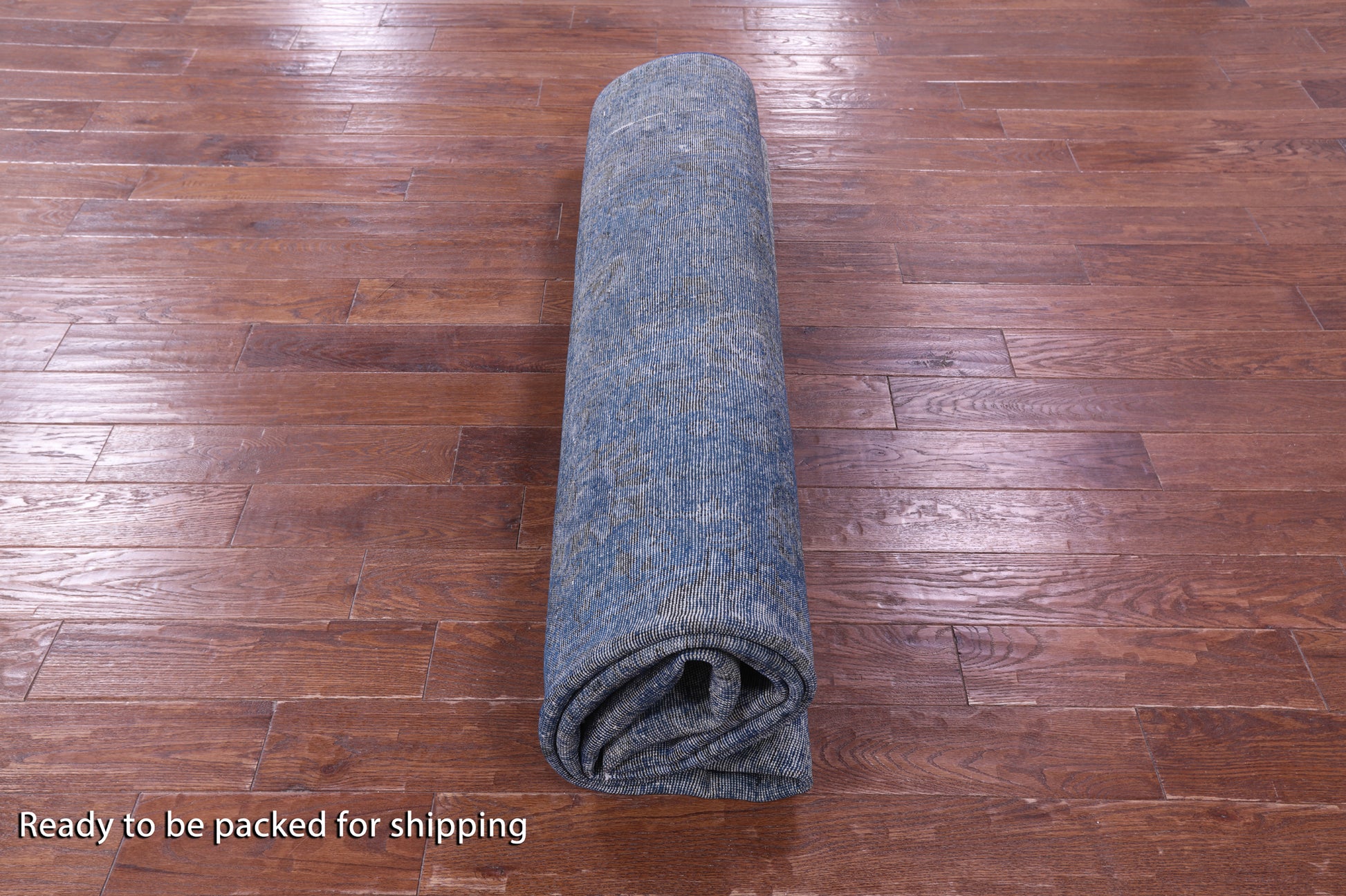 Blue Persian Overdyed Hand Knotted Wool Rug - 9' 6" X 11' 2" - Golden Nile