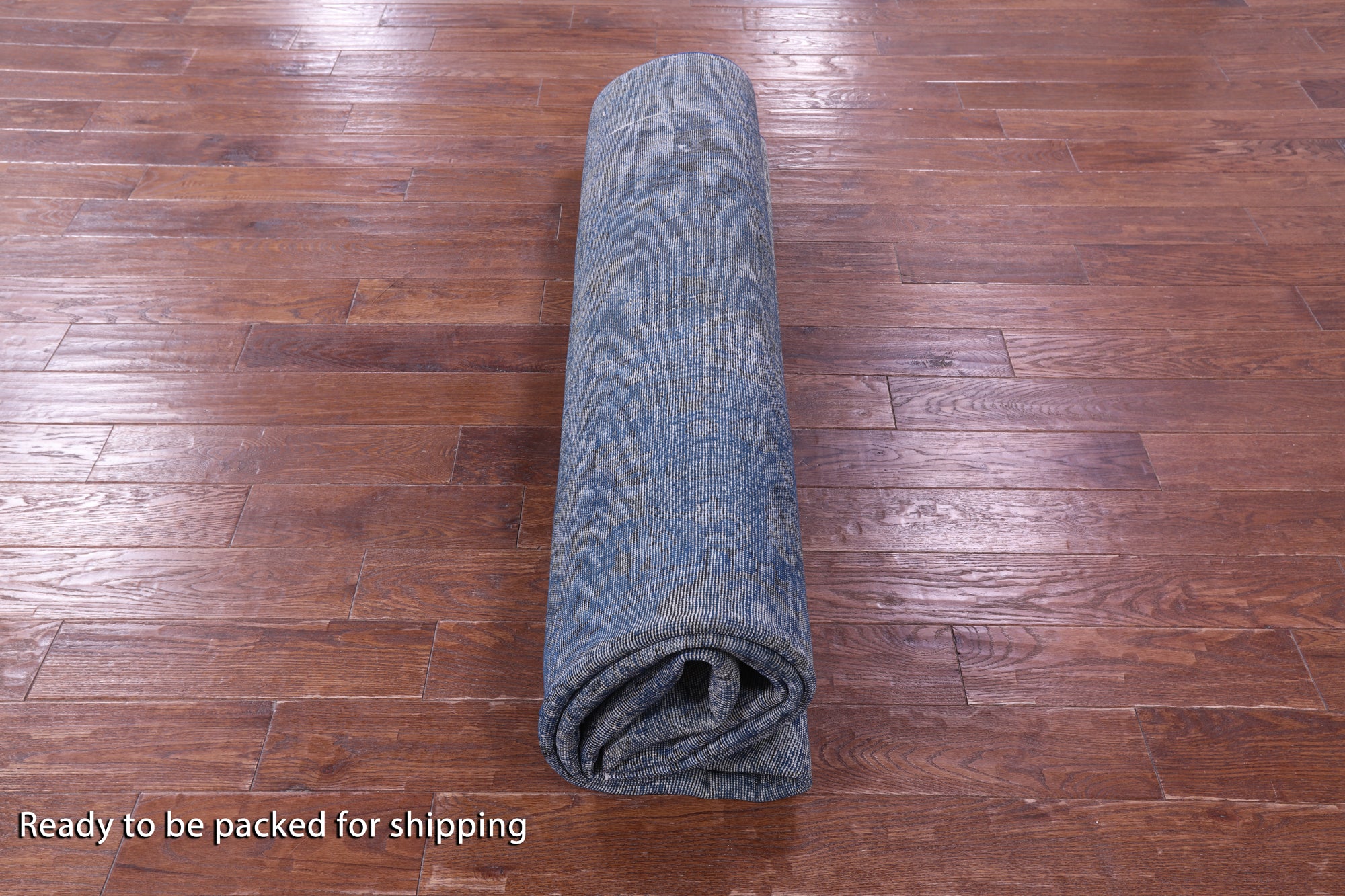 Blue Persian Overdyed Hand Knotted Wool Rug - 9' 6" X 11' 2" - Golden Nile