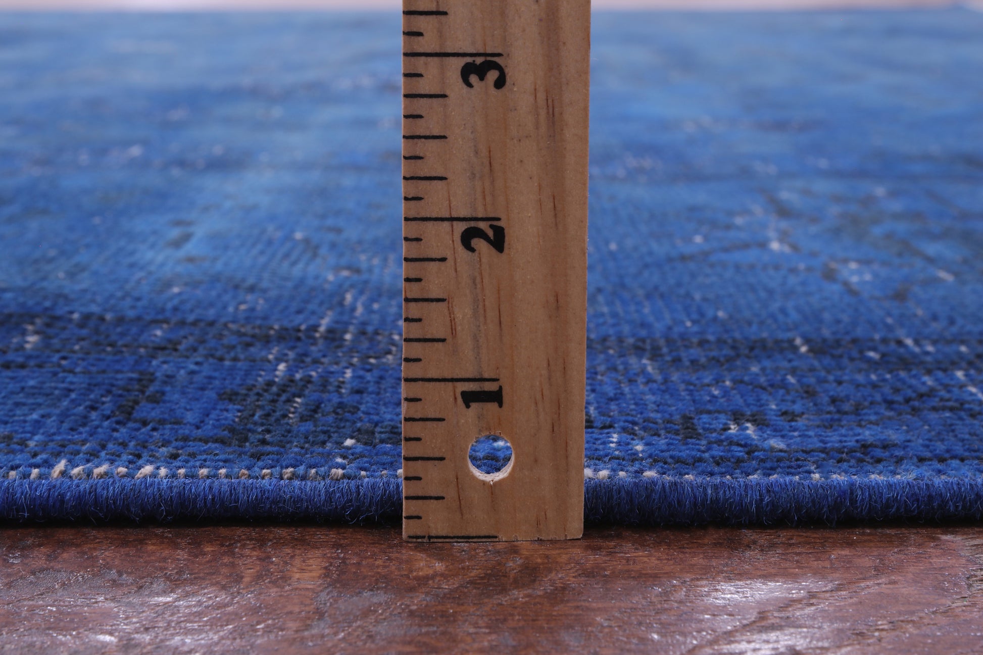 Blue Persian Overdyed Hand Knotted Wool Rug - 9' 6" X 11' 2" - Golden Nile