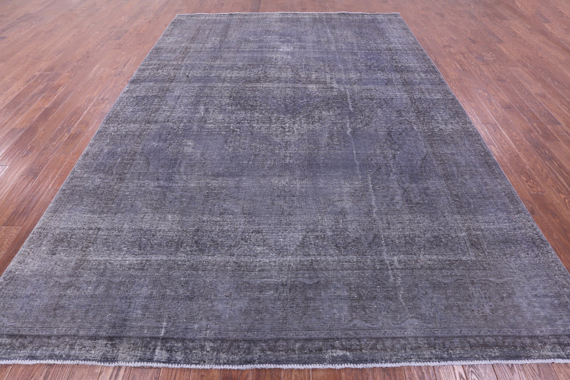 Grey Persian Overdyed Hand Knotted Wool Rug - 9' 8" X 12' 8" - Golden Nile