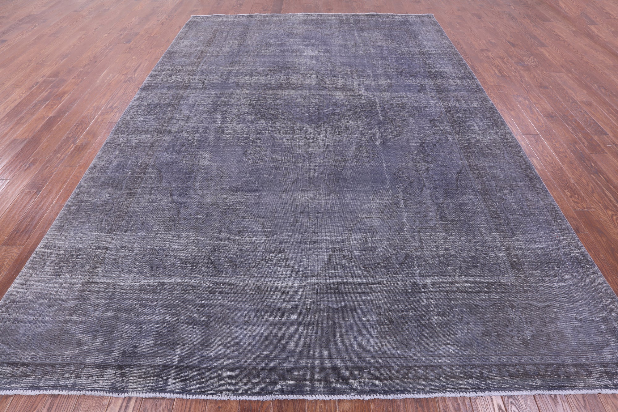 Grey Persian Overdyed Hand Knotted Wool Rug - 9' 8" X 12' 8" - Golden Nile