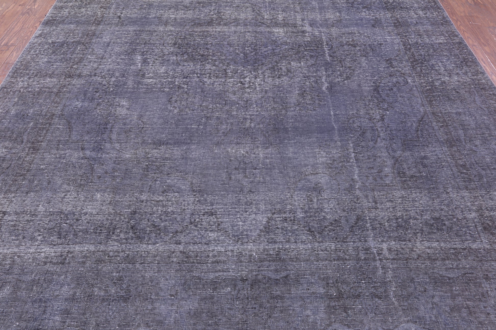Grey Persian Overdyed Hand Knotted Wool Rug - 9' 8" X 12' 8" - Golden Nile