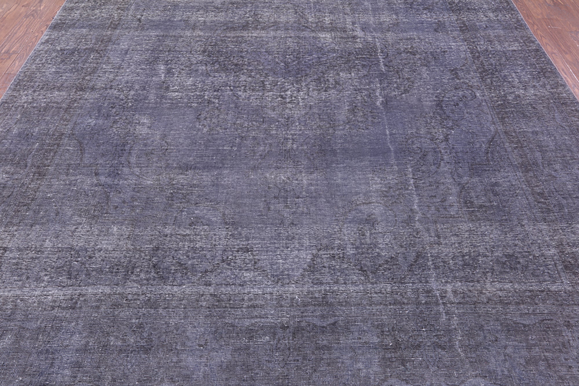 Grey Persian Overdyed Hand Knotted Wool Rug - 9' 8" X 12' 8" - Golden Nile