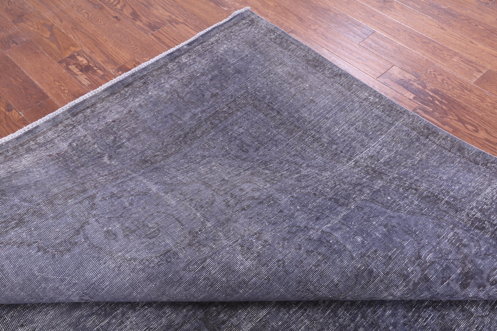 Grey Persian Overdyed Hand Knotted Wool Rug - 9' 8" X 12' 8" - Golden Nile