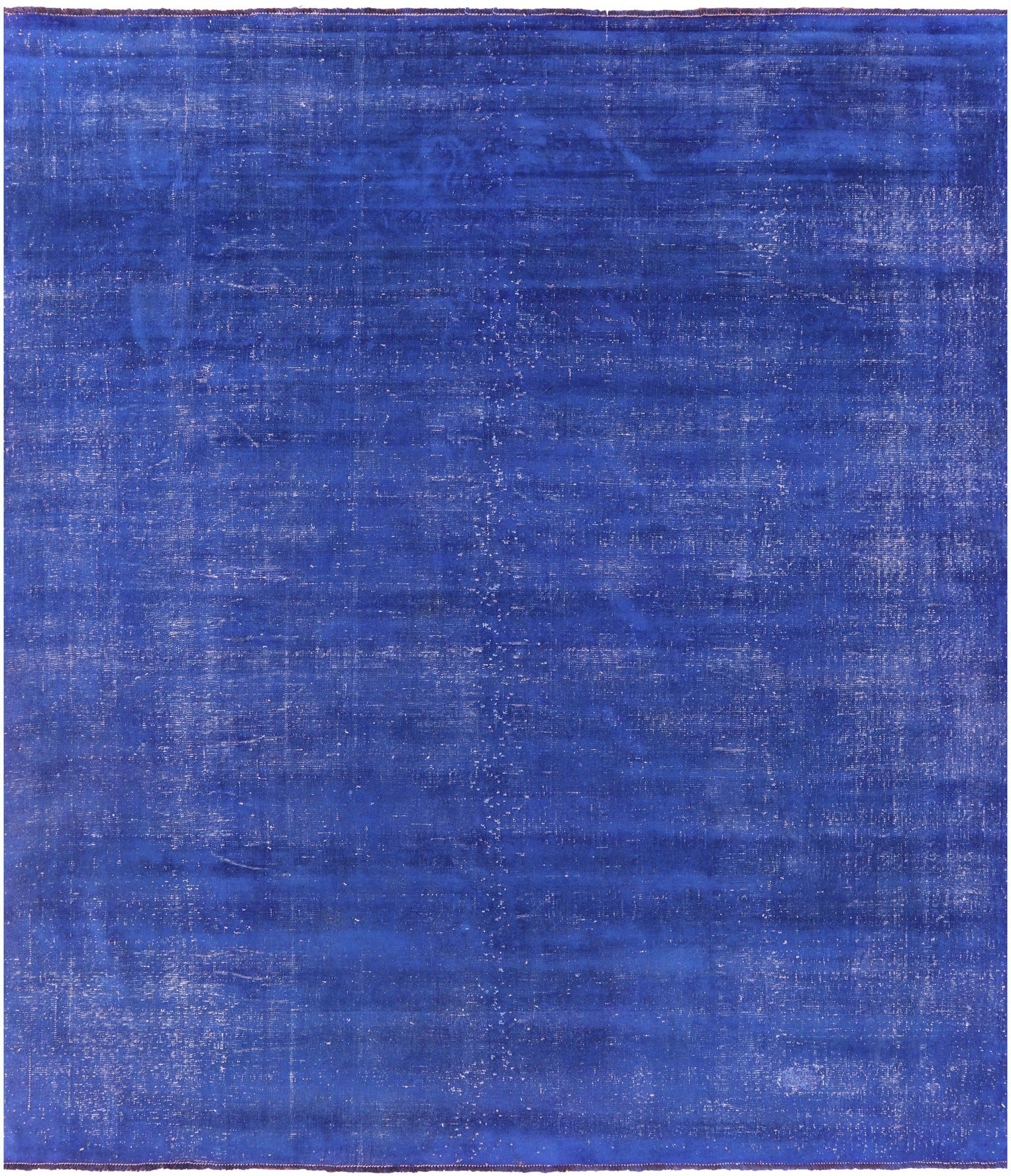 Blue Persian Overdyed Hand Knotted Wool Rug - 9' 7" X 10' 9" - Golden Nile