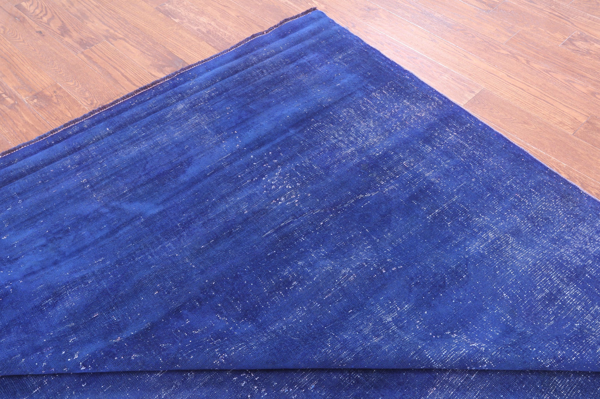Blue Persian Overdyed Hand Knotted Wool Rug - 9' 7" X 10' 9" - Golden Nile