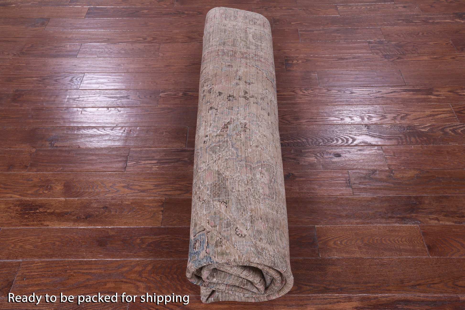 Ivory Persian Vintage White Wash Hand Knotted Wool Rug - 9' 6" X 12' 7" - Golden Nile