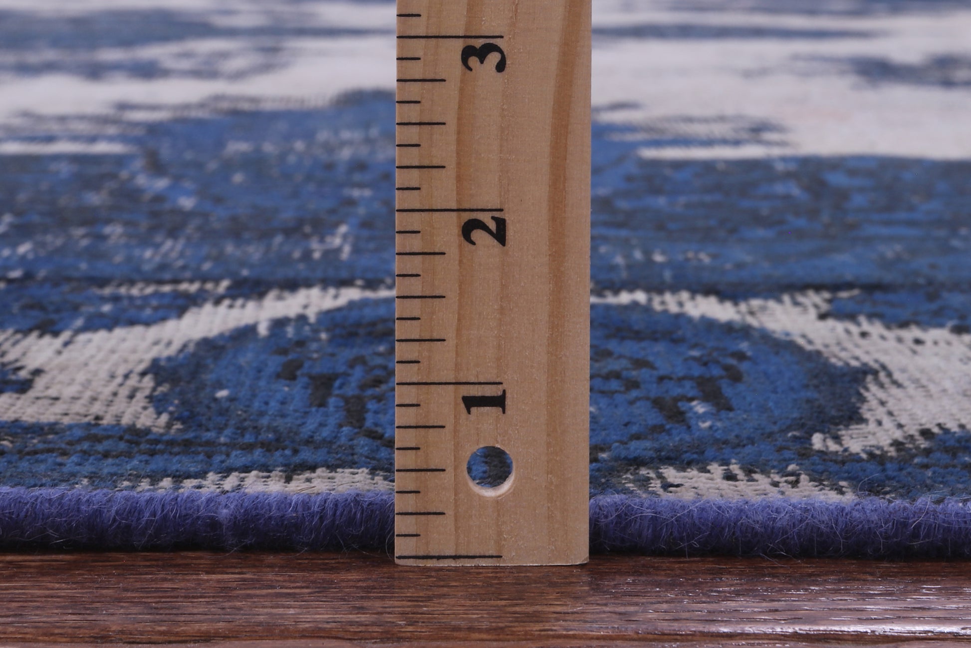 Blue Persian Overdyed Hand Knotted Wool Rug - 9' 3" X 13' 0" - Golden Nile