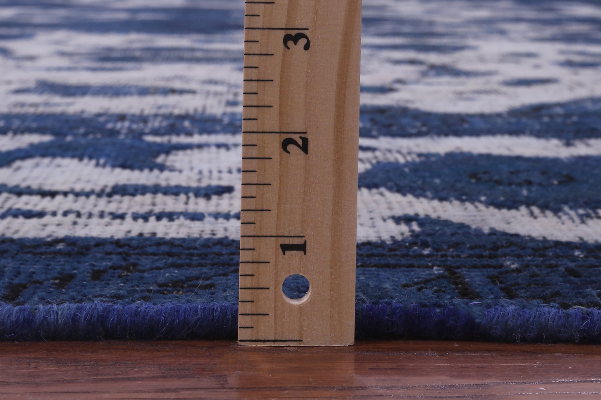 Blue Persian Overdyed Hand Knotted Wool Rug - 9' 8" X 12' 4" - Golden Nile
