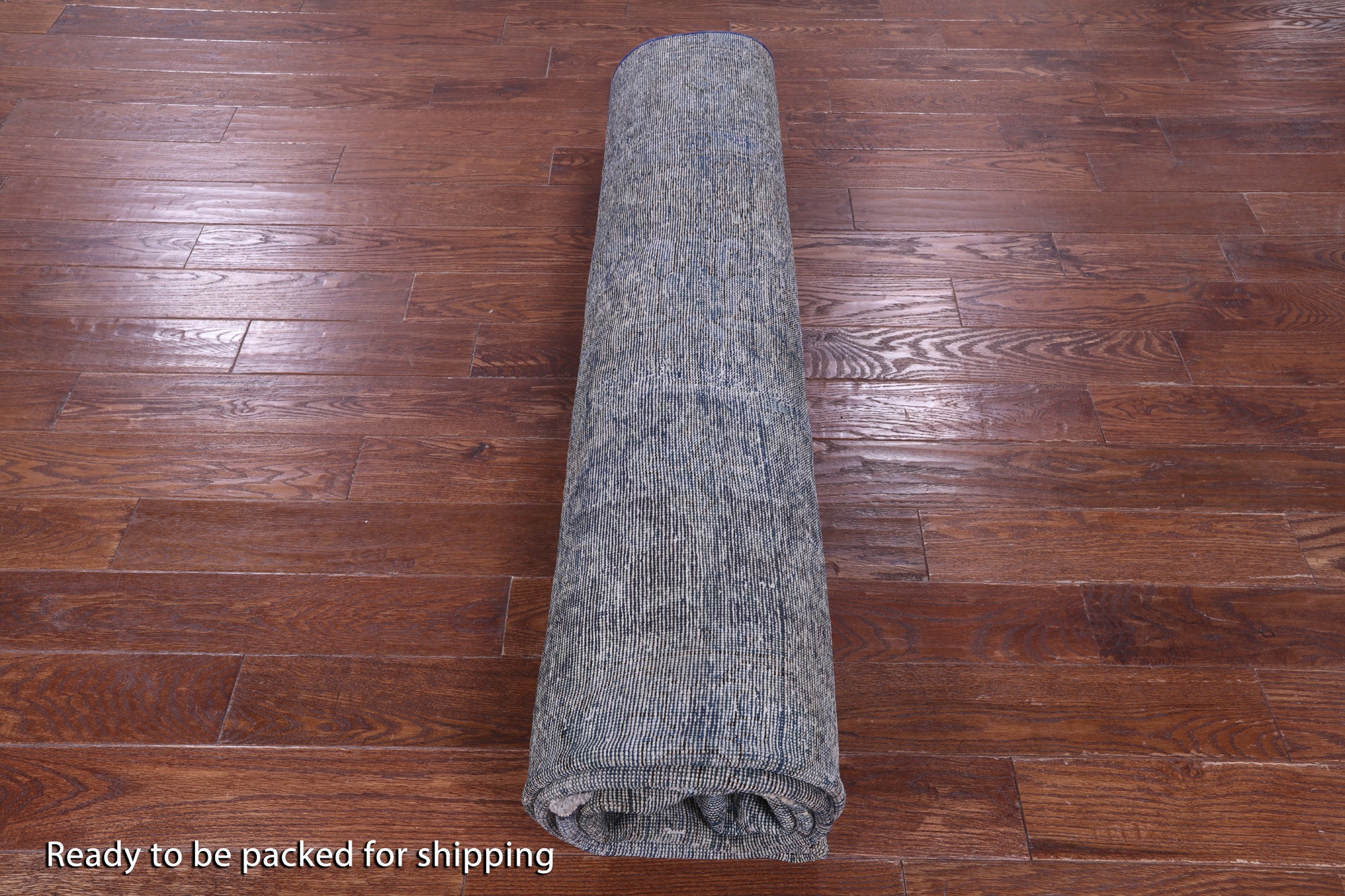 Blue Persian Overdyed Hand Knotted Wool Rug - 9' 8" X 12' 4" - Golden Nile