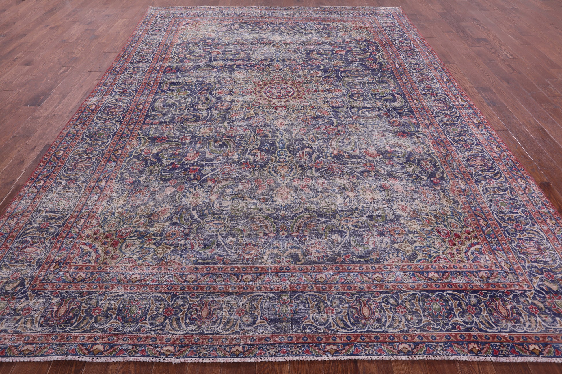 Persian Vintage White Wash Handmade Wool Rug - 9' 8" X 12' 7" - Golden Nile