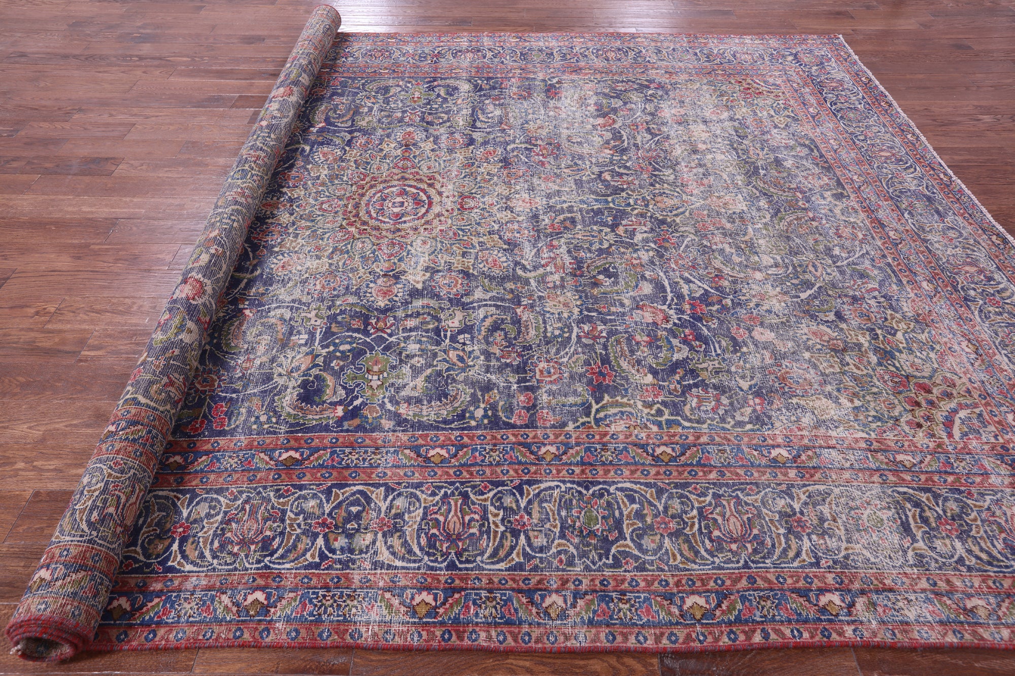 Persian Vintage White Wash Handmade Wool Rug - 9' 8" X 12' 7" - Golden Nile