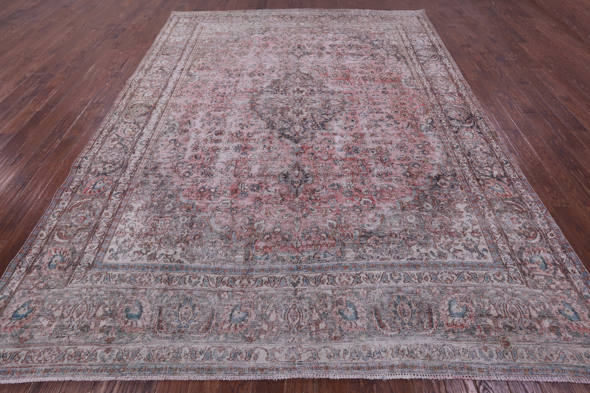 Persian Vintage White Wash Handmade Wool Rug - 9' 8" X 12' 5" - Golden Nile