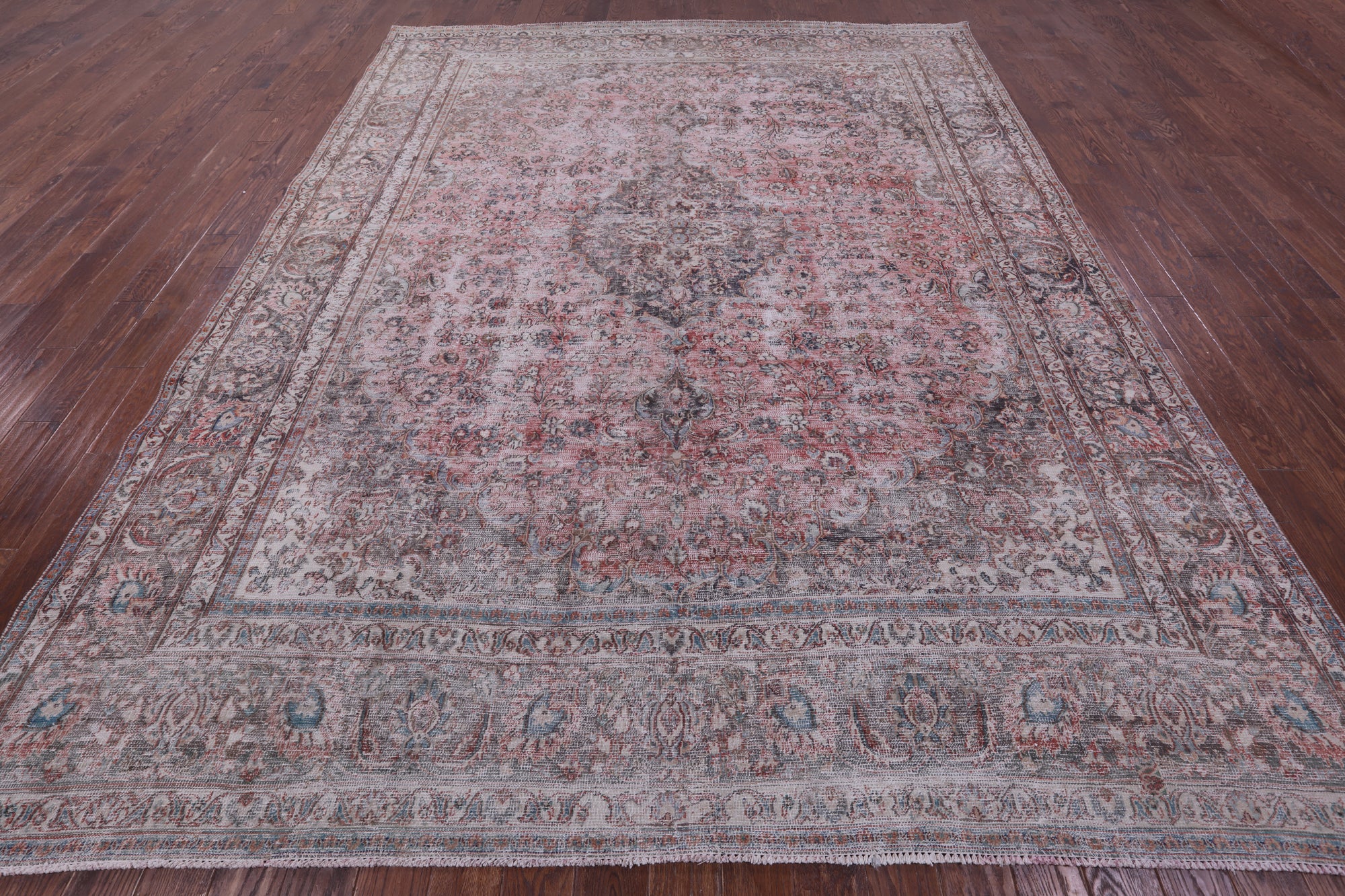 Persian Vintage White Wash Handmade Wool Rug - 9' 8" X 12' 5" - Golden Nile